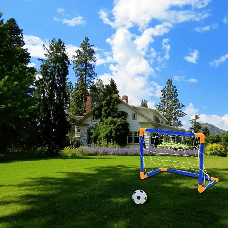 Mini Foldable Soccer Goal Set Portable Kids Indoor Outdoor Training