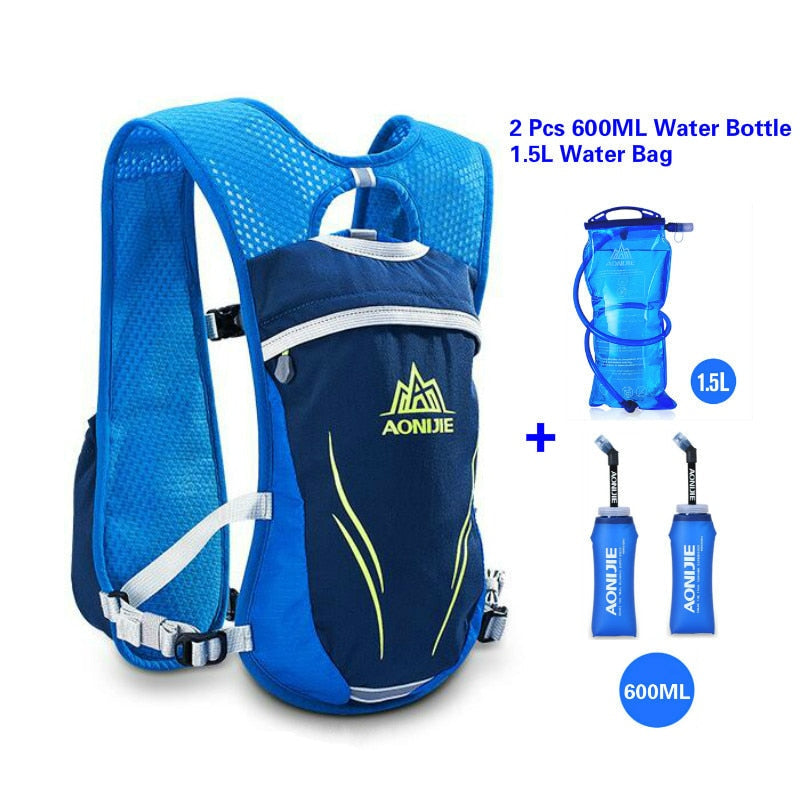 5.5L Running Hydration Backpack Vest Marathon Cycling Hiking Bag