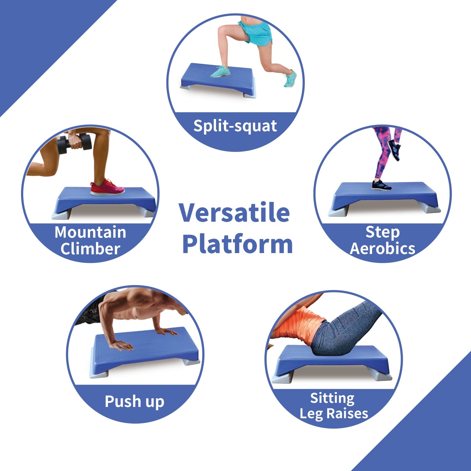 Aerobics Step Platform Adjustable Fitness Stepper Trainer Exercise Board