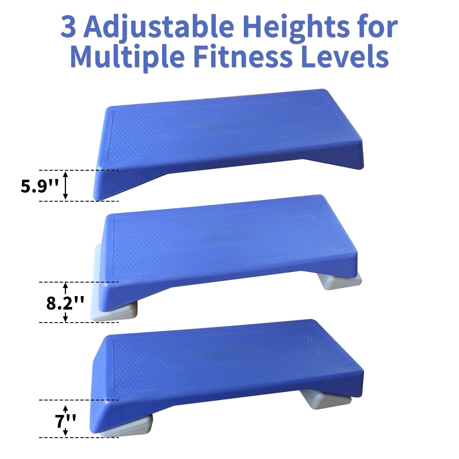 Aerobics Step Platform Adjustable Fitness Stepper Trainer Exercise Board