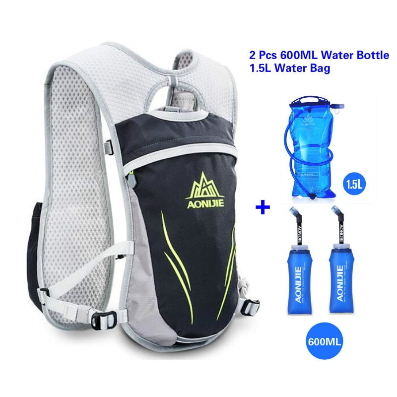 5.5L Running Hydration Backpack Vest Marathon Cycling Hiking Bag