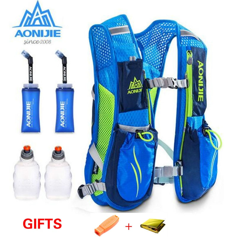 5.5L Running Hydration Backpack Vest Marathon Cycling Hiking Bag