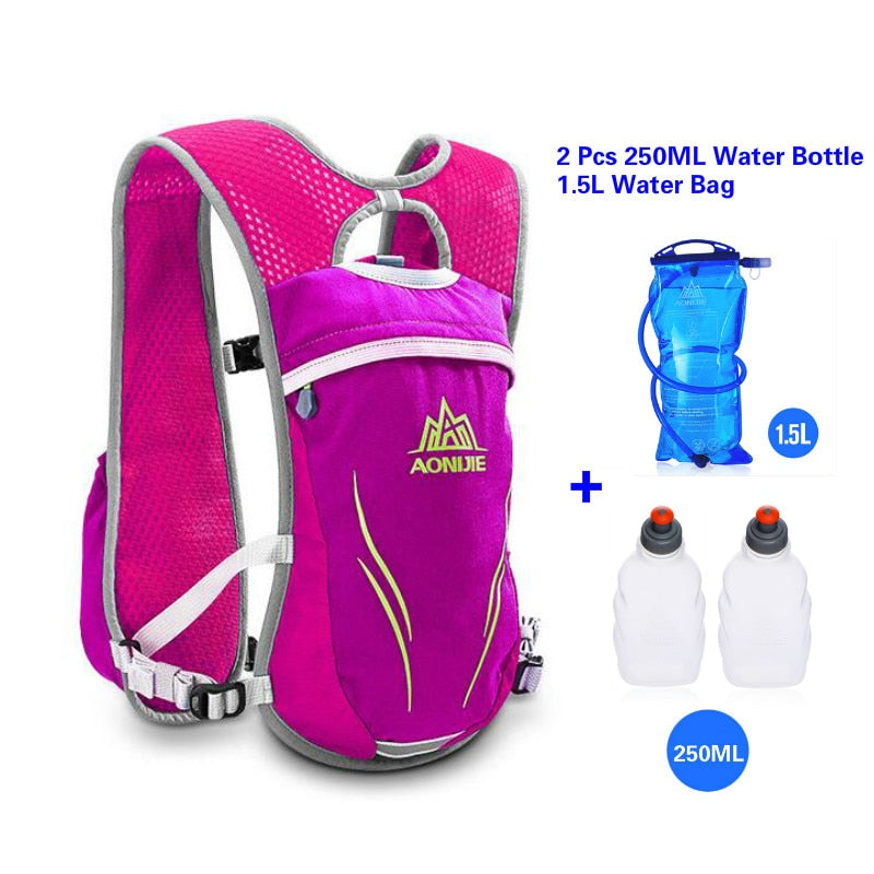 5.5L Running Hydration Backpack Vest Marathon Cycling Hiking Bag