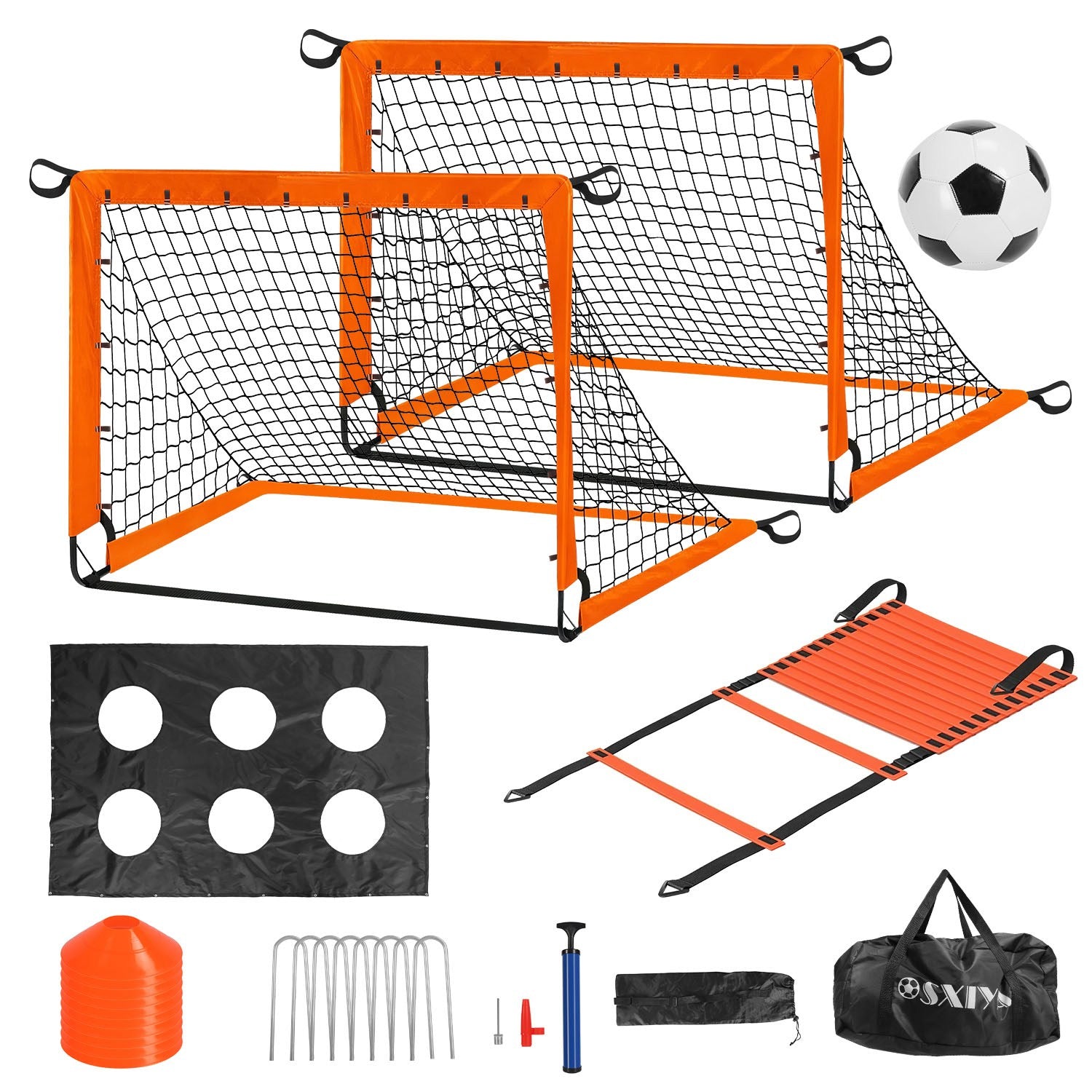Kids Portable Soccer Goal Set Training Kit with Accessories