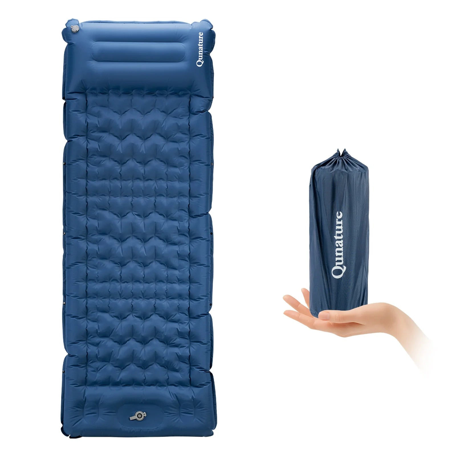 Ultra Light Inflatable Sleeping Pad With Pillow Camping Hiking