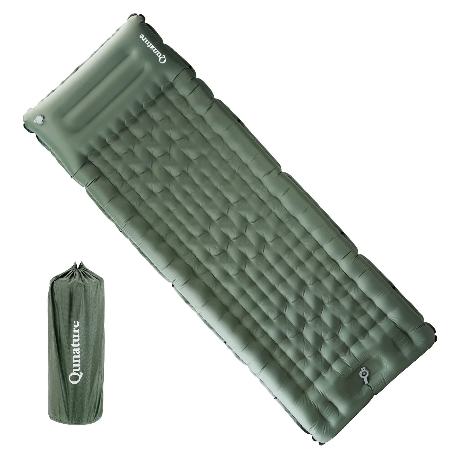 Ultra Light Inflatable Sleeping Pad With Pillow Camping Hiking